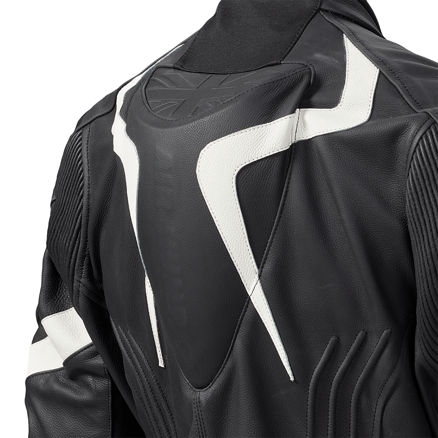 Triple Leather Roaster Race Black & White Suit | Motorcycle
